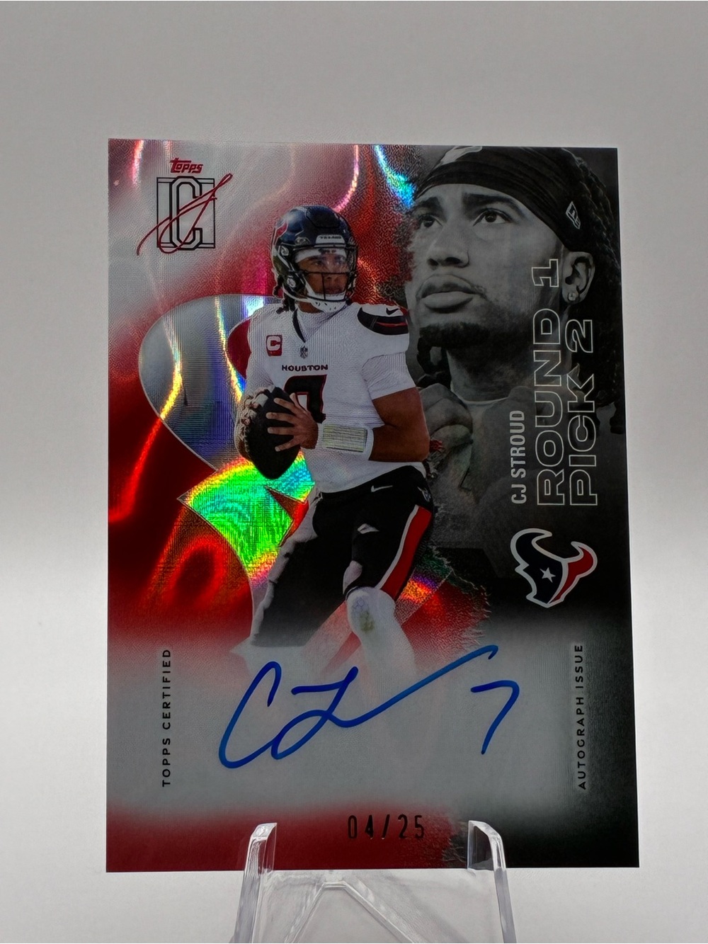 CJ Stroud 2025 Topps Signature Class Certified Auto #/25 Houston Texans SP